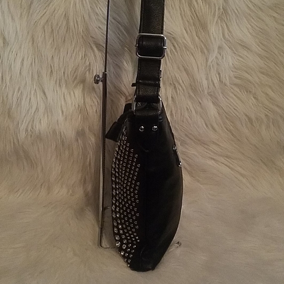 BRILLIANT BLUE RHINESTONE CROSSBODY SLING - Picture 5 of 7